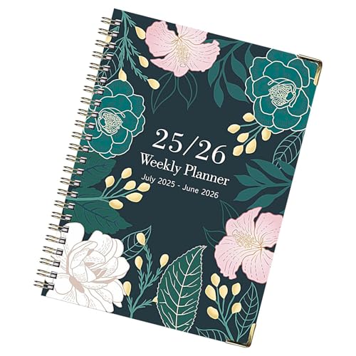 Ringelnotizbuch, Spiralbindung, A5-Tagebuch, dickes Blumendesign, englischer Notizblock, Juli 2025, Juni 2026, ideal zum Skizzieren, Notizen, College, 217 x 158 x 15 mm Ringelnotizbuch, Spiralbindung, A5-Tagebuch, dickes Blumendesign, englischer Notizblock, Juli 2025, Juni 2026, ideal zum Skizzieren, Notizen, College, 217 x 158 x 15 mm von Fbinys