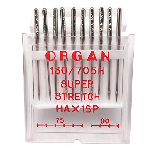 Fbshicung 10 Stück Organ Nadeln Overlock-Nadeln #75 – #90 Combo HAx1SP Nadeln für elastisches Strickgewebe Anti-Sprung-Nadel von Fbshicung