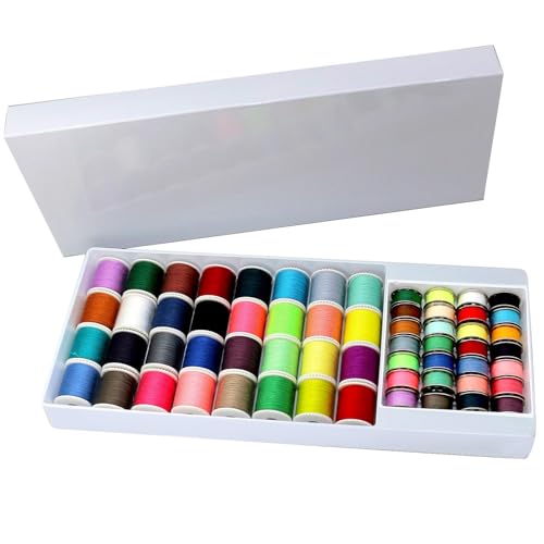 Fbshicung 60-teiliges Spulen-Nähgarn-Set, Polyester-Mini-Spulen und Fadenspulen für Hand- und Maschinennähen, für Mutter, Oma, Freundin, Erwachsene, Anfänger, Kinder, Reisende Fbshicung 60-teiliges Spulen-Nähgarn-Set, Polyester-Mini-Spulen und Fadenspulen für Hand- und Maschinennähen, für Mutter, Oma, Freundin, Erwachsene, Anfänger, Kinder, Reisende von Fbshicung