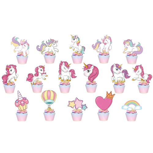 17 essbare Kuchendekorationen, Einhorn-Geburtstagsdekorationen, essbare, Einhorn-Kuchendekorationen, Einhorn-Geburtstagsmuffin-Dekorationen, Einhorn-Cupcake-Dekorationen 17 essbare Kuchendekorationen, Einhorn-Geburtstagsdekorationen, essbare, Einhorn-Kuchendekorationen, Einhorn-Geburtstagsmuffin-Dekorationen, Einhorn-Cupcake-Dekorationen von Fc'Noqgn