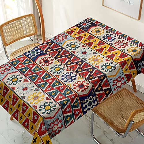 Ethnische Tischdecke im böhmischen Stil eines Motivs, inspiriert von Vintage und orientalischem Thema, traditionelles grafisches Design von Kunstwerken, Esszimmer, Küche, rechteckige Tischdecke von Fchen art