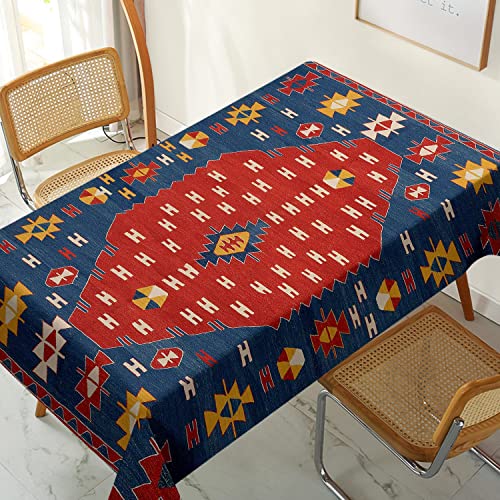 Fchen art Tischdecke altes Muster mit Vintage-Farben, persische indigene Kultur, rechteckige Tischabdeckung für Esszimmer, Küche, Dekoration, Rot, 140 x 280 cm von Fchen art