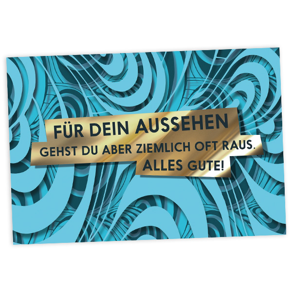 Geburtstagskarte Aussehen, 17,5cm x 12cm von Fck You Cards Krause & Tietjen GbR