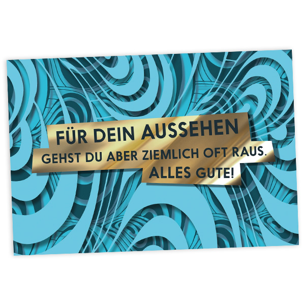 Geburtstagskarte Aussehen, 17,5cm x 12cm Geburtstagskarte Aussehen, 17,5cm x 12cm von Fck You Cards Krause & Tietjen GbR