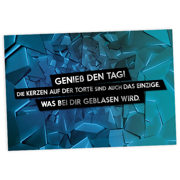 Geburtstagskarte Genieß den Tag, 17,5cm x 12cm Geburtstagskarte Genieß den Tag, 17,5cm x 12cm von Fck You Cards Krause & Tietjen GbR