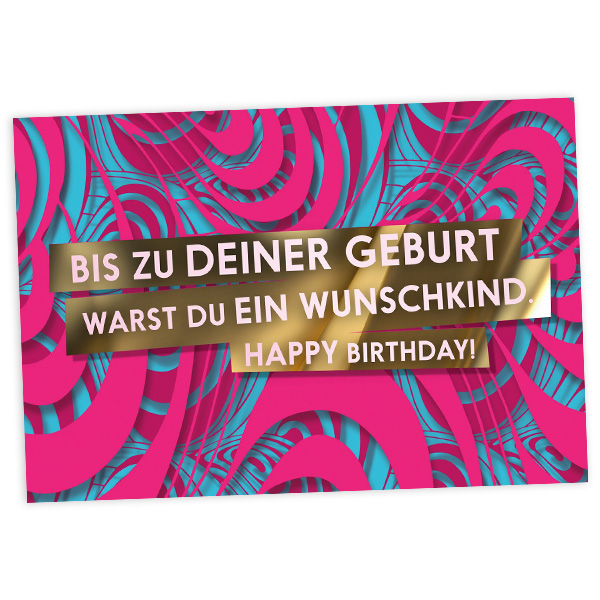 Geburtstagskarte Wunschkind, 17,5cm x 12cm Geburtstagskarte Wunschkind, 17,5cm x 12cm von Fck You Cards Krause & Tietjen GbR
