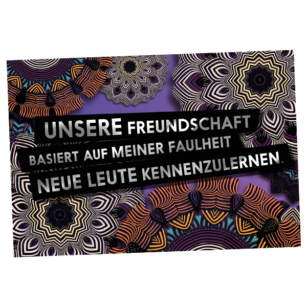 Grußkarte Faulheit, 17,5cm x 12cm von Fck You Cards Krause & Tietjen GbR