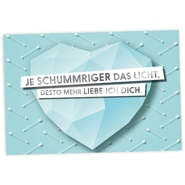 Grußkarte Schummriges Licht, 17,5cm x 12cm von Fck You Cards Krause & Tietjen GbR