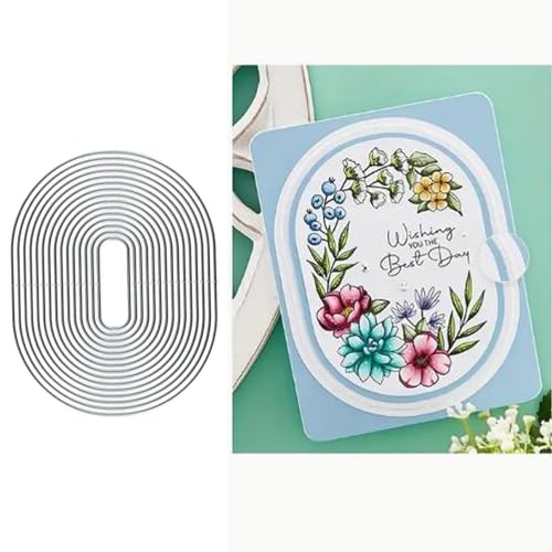 13 x ovale Metall-Stanzformen, Motiv: Merry Christmas, ovale Rahmen, Stanzschablonen für selbstgemachte Einladungen, Karten, Scrapbooking, Album, dekorative Prägepapier-Stanzformen, Kartenherstellung 13 x ovale Metall-Stanzformen, Motiv: Merry Christmas, ovale Rahmen, Stanzschablonen für selbstgemachte Einladungen, Karten, Scrapbooking, Album, dekorative Prägepapier-Stanzformen, Kartenherstellung von Fclily@JJ