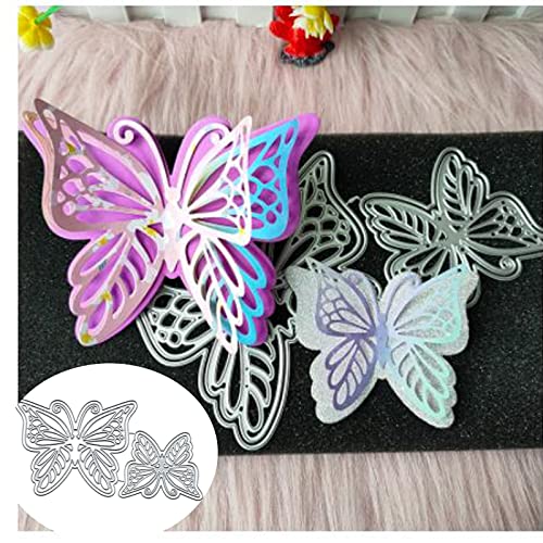 Fclily@JJ 2 Stück Doppel-Schmetterling-Metall-Stanzformen, Hochzeitseinladung, Schmetterling, Blume, Stanzschablone, DIY, Scrapbooking, dekorative Prägepapier, Kartenherstellung Fclily@JJ 2 Stück Doppel-Schmetterling-Metall-Stanzformen, Hochzeitseinladung, Schmetterling, Blume, Stanzschablone, DIY, Scrapbooking, dekorative Prägepapier, Kartenherstellung von Fclily@JJ