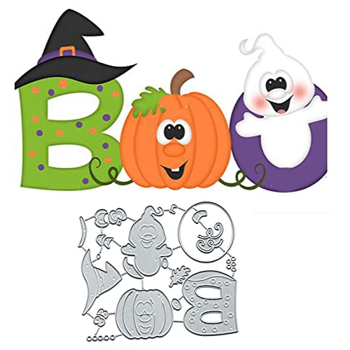 Fclily@JJ Boo Magic Poison Kürbis Metall-Stanzformen, Halloween-Geist, Stanzschablonen für DIY, Scrapbooking, Album, dekorative Prägepapier-Stanzformen für Scrapbooking, Kartenherstellung von Fclily@JJ