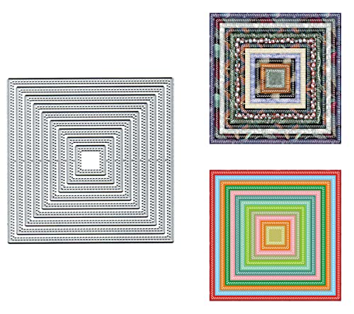 Doppelt genähter Quadratrahmen aus Metall, Stanzformen, quadratischer Rahmen, Stanzschablonen für DIY-Einladungen, Karten, Scrapbooking, Album, dekorative Prägepapier-Stanzformen, Kartenherstellung Doppelt genähter Quadratrahmen aus Metall, Stanzformen, quadratischer Rahmen, Stanzschablonen für DIY-Einladungen, Karten, Scrapbooking, Album, dekorative Prägepapier-Stanzformen, Kartenherstellung von Fclily@JJ