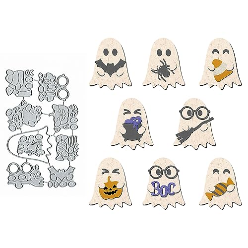 Metall-Stanzformen "Happy Halloween", Motiv: Spinne und Geist, Frohes Halloween, Totenkopf, Geist, Kürbis, Stanzschablonen für DIY, Prägung, Foto, dekorative Papierschablonen, Scrapbooking, Metall-Stanzformen "Happy Halloween", Motiv: Spinne und Geist, Frohes Halloween, Totenkopf, Geist, Kürbis, Stanzschablonen für DIY, Prägung, Foto, dekorative Papierschablonen, Scrapbooking, von Fclily@JJ