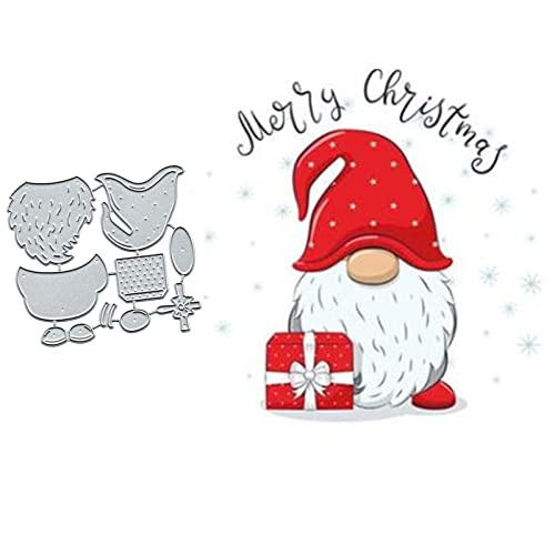 Merry Christmas Santa Claus Metall-Stanzformen, Weihnachtsgeschenkbox, Schneeflocken-Stanzformen, Schablonen, DIY, Scrapbooking, Foto, dekorative Prägepapier-Stanzformen für , Kartenherstellung von Fclily@JJ