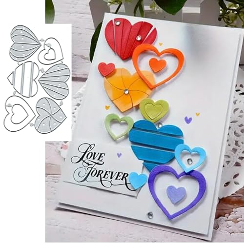 Fclily@JJ, 6 Stück Herz-Liebe-Metall-Stanzformen, Valentinstag-Herz-Stanzformen, Schnittschablonen für DIY-Einladungskarten, Scrapbooking, Alben, Prägepapier-Stanzformen, Kartenherstellung Fclily@JJ, 6 Stück Herz-Liebe-Metall-Stanzformen, Valentinstag-Herz-Stanzformen, Schnittschablonen für DIY-Einladungskarten, Scrapbooking, Alben, Prägepapier-Stanzformen, Kartenherstellung von Fclily@JJ
