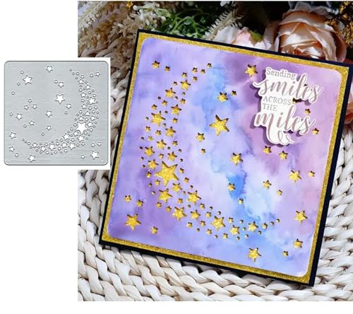 Metall-Stanzformen, Motiv: Weihnachten, Mond, Stern, Sternenhimmel, quadratisch, Stanzschablonen, DIY, Scrapbooking, dekorative Prägung, Papier, Scrapbooking, Kartenherstellung Metall-Stanzformen, Motiv: Weihnachten, Mond, Stern, Sternenhimmel, quadratisch, Stanzschablonen, DIY, Scrapbooking, dekorative Prägung, Papier, Scrapbooking, Kartenherstellung von Fclily@JJ