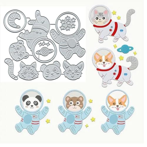 Metall-Stanzformen, Weltraum, Katze, Hund, Weltraum, Astronauten, Stanzschablonen, DIY, Scrapbooking, dekoratives Prägepapier, Scrapbooking, Kartenherstellung Metall-Stanzformen, Weltraum, Katze, Hund, Weltraum, Astronauten, Stanzschablonen, DIY, Scrapbooking, dekoratives Prägepapier, Scrapbooking, Kartenherstellung von Fclily@JJ