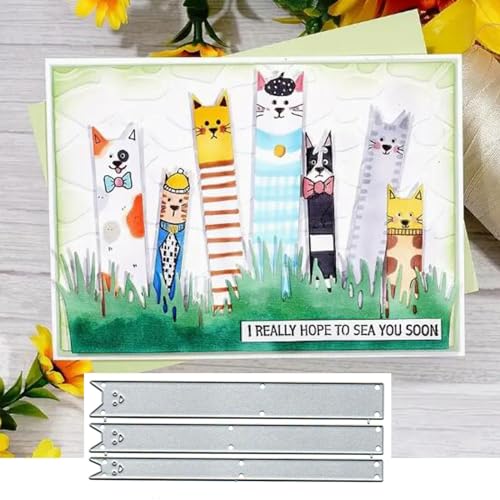 Metall-Stanzformen, lange gestreifte Katzen, niedlicher Tier-Katzenrahmen, quadratische Stanzformen, Stanzschablonen, DIY, Scrapbooking, dekorative Prägung, Papier, Scrapbooking, Kartenherstellung Metall-Stanzformen, lange gestreifte Katzen, niedlicher Tier-Katzenrahmen, quadratische Stanzformen, Stanzschablonen, DIY, Scrapbooking, dekorative Prägung, Papier, Scrapbooking, Kartenherstellung von Fclily@JJ