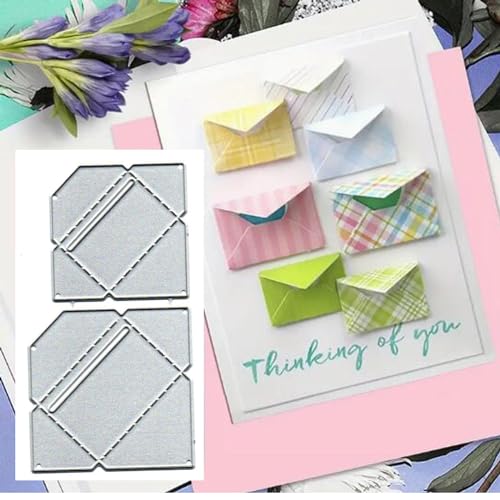 Metall-Stanzformen für Umschläge, Briefe, Frühlingsblumen, Umschläge, Briefe, Stanzschablonen für Bastelarbeiten, Einladungskarten, Scrapbooking, Alben, dekorative Prägepapier-Stanzformen, von Fclily@JJ