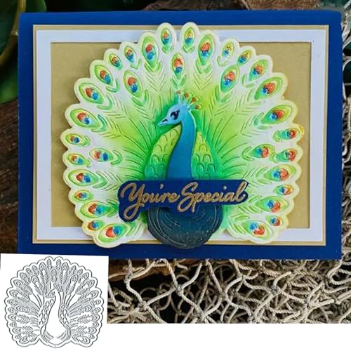 Fclily@JJ, Metallstanzformen mit Pfauenblüten- und Blattmotiv, Pfau öffnet seinen Bildschirm, Stanzschablonen für DIY-Einladungskarten, Scrapbooking, Alben, dekorative Prägepapier-Stanzformen, Kartenh Fclily@JJ, Metallstanzformen mit Pfauenblüten- und Blattmotiv, Pfau öffnet seinen Bildschirm, Stanzschablonen für DIY-Einladungskarten, Scrapbooking, Alben, dekorative Prägepapier-Stanzformen, Kartenh von Fclily@JJ