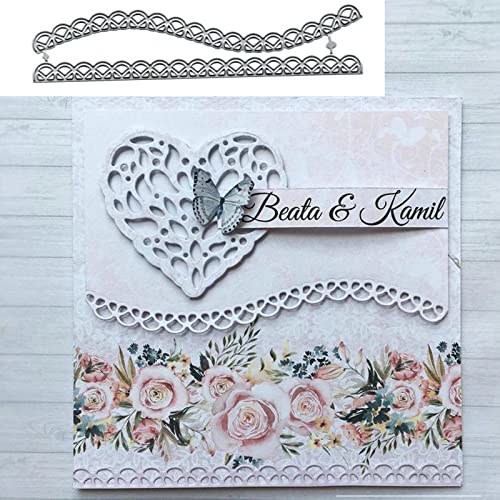 Stanzformen mit Spitzenrand, Metall, Blumenspitze, Wellenrand, Kanten, Stanzschablonen, DIY, Scrapbooking, dekorative Prägepapier, Scrapbooking, Kartenherstellung von Fclily@JJ