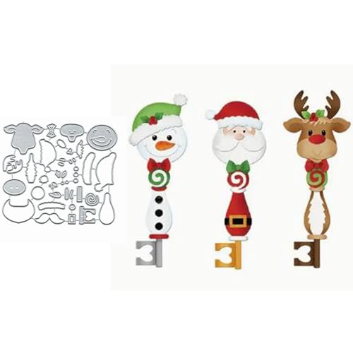 Stanzschablonen für Weihnachten, Weihnachtsmann, Hirsch, Metall, Motiv: Frohe Weihnachten, Schneeflocke, Schneemann, Stanzschablonen für DIY, Scrapbooking, Album, dekorative Prägepapier-Stanzformen, von Fclily@JJ