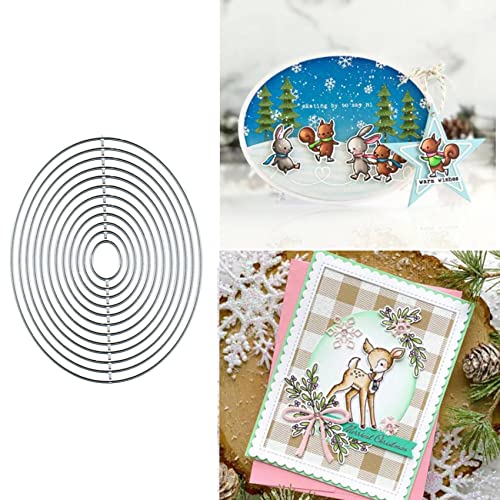 Verschachtelbare ovale Stanzformen Bordürenmetallstanzungen für die Kartenherstellung, Netz-Ovalrahmen, Kartenstanzformen, Schnittschablonen, DIY Scrapbooking-Album, Papierkarten, Kunsthandwerk Verschachtelbare ovale Stanzformen Bordürenmetallstanzungen für die Kartenherstellung, Netz-Ovalrahmen, Kartenstanzformen, Schnittschablonen, DIY Scrapbooking-Album, Papierkarten, Kunsthandwerk von Fclily@JJ