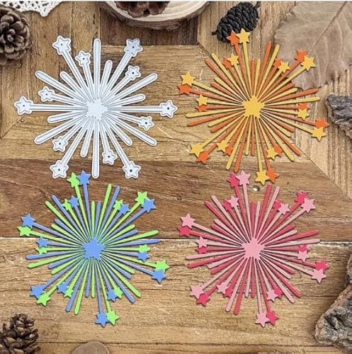 Weihnachts-Stanzformen aus Metall, Motiv: schöne Sterne, Feuerwerk, Frühlings-Sonnenblumen-Rahmen, Blätter, Stanzschablonen für Bastelarbeiten, Scrapbooking, Alben, dekorative Prägepapier-Stanzformen Weihnachts-Stanzformen aus Metall, Motiv: schöne Sterne, Feuerwerk, Frühlings-Sonnenblumen-Rahmen, Blätter, Stanzschablonen für Bastelarbeiten, Scrapbooking, Alben, dekorative Prägepapier-Stanzformen von Fclily@JJ