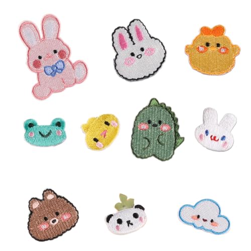 10 PCs Kaninchen Auf/Eisen Auf Flecken Bären Stickpatches Reparaturflecken Nähflecken Für Rucksäcken Dekoration Reparaturflecken 10 PCs Kaninchen Auf/Eisen Auf Flecken Bären Stickpatches Reparaturflecken Nähflecken Für Rucksäcken Dekoration Reparaturflecken von Fcnjsao