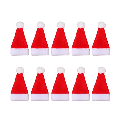10 x Weihnachtsmannmützen, Besteckhalter, Besteckhalter, Tischdekoration, Partyzubehör von Fcnjsao