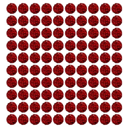 100 Pcs 10mm Disco Ton Perlen Runden Diamantperlen Bunte Strasssperlen Für Halskettenschmuckhandwerksvorräte von Fcnjsao