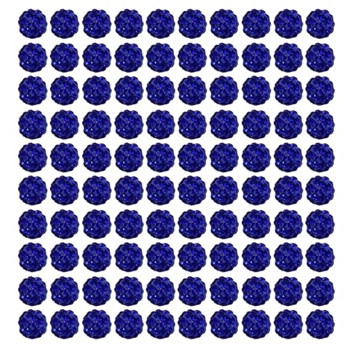 100 Pcs 10mm Disco Ton Perlen Runden Diamantperlen Bunte Strasssperlen Für Halskettenschmuckhandwerksvorräte von Fcnjsao