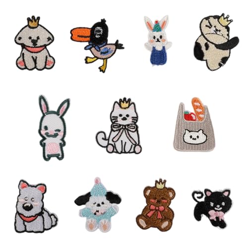 11 PCs Hunde Bestickte Flecken Cartoon Katzen Reparieren Sie Eisen Auf Flecken Applique Flecken Nähflecken Für Kleidung 11 PCs Hunde Bestickte Flecken Cartoon Katzen Reparieren Sie Eisen Auf Flecken Applique Flecken Nähflecken Für Kleidung von Fcnjsao