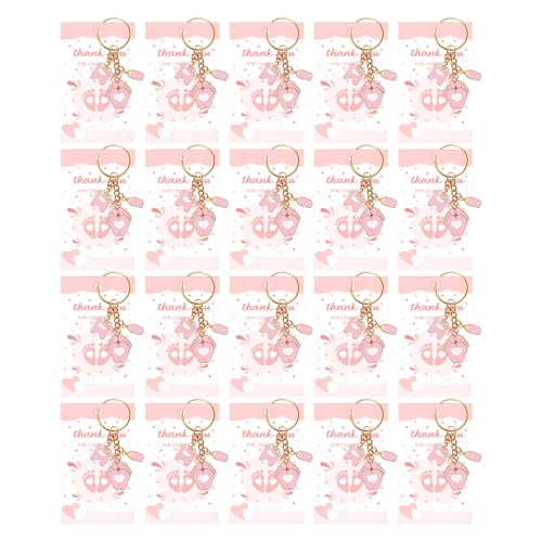 20 Stück Baby Partygeschenke Für Den Ersten Monat Für Gäste Fuß Und Flaschenkleidung Schlüsselanhänger Zubehör Für Neugeborene Ornament von Fcnjsao