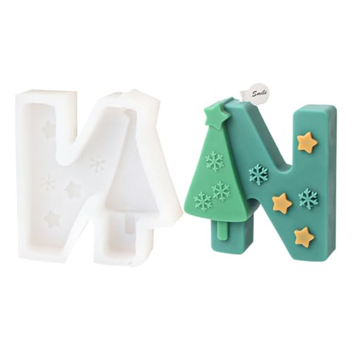 26 Stile Weihnachtsbuchstaben Ornamente Silikon Epoxidharz Form Schlüsselanhänger Anhänger Schmuck für Valentinstag Handwerk von Fcnjsao