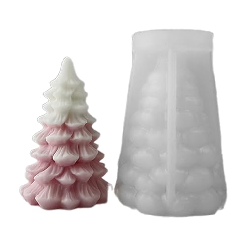 3D-Baum-Silikonform, Gips, Seife, Harz, Kuchen, Schokolade, Backwerkzeug, Weihnachtsdekoration von Fcnjsao
