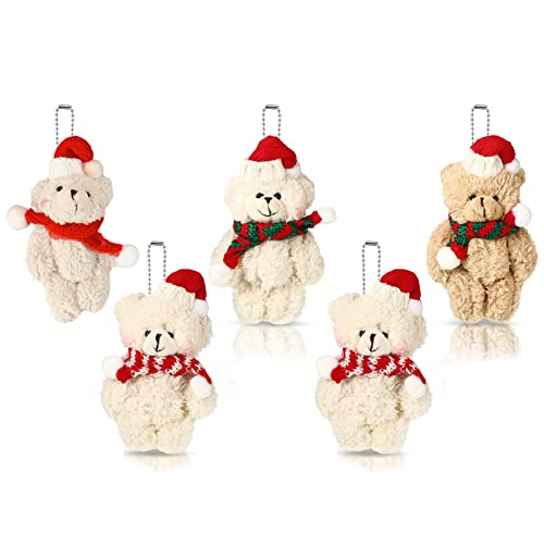 5 x Gelenkbär-Spielzeug, Weihnachtsdekoration, Baum-Anhänger von Fcnjsao
