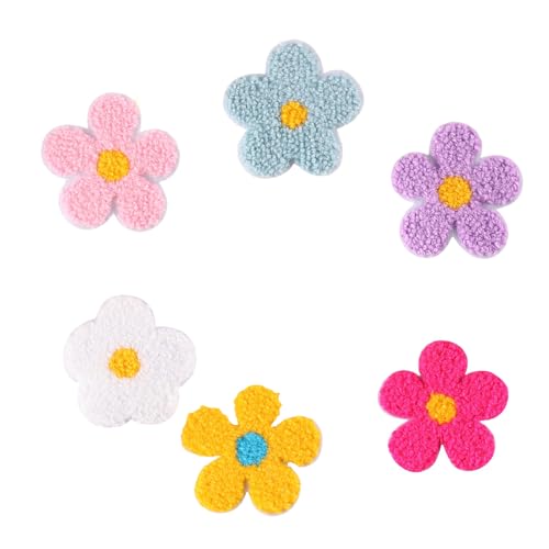 6 PCs Eisen Auf Flecken Applikationsflecken Kleine Reparaturflecken Blumen Gestickte Flecken Für Die Dekoration Von Bag Jeans von Fcnjsao