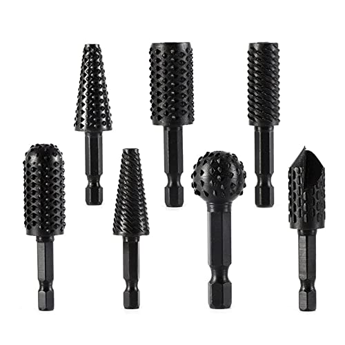 7-teiliges Rotationsschneidefrässtift-Set mit 6,3 mm Schaft, Elektrowerkzeuge zum Schnitzen, Polieren 7-teiliges Rotationsschneidefrässtift-Set mit 6,3 mm Schaft, Elektrowerkzeuge zum Schnitzen, Polieren von Fcnjsao