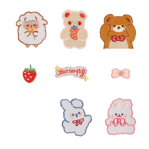 8 PCs Cartoon Tiereisen Auf Flecken Applique Flecken Schafe Reparaturflecken Stickpatches Für Kleiderbeuteldekoration 8 PCs Cartoon Tiereisen Auf Flecken Applique Flecken Schafe Reparaturflecken Stickpatches Für Kleiderbeuteldekoration von Fcnjsao