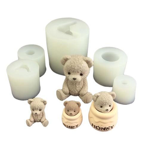 Bärenförmige Formen aus Harz, für Seife, Schokolade, Kuchen, Fondant, Dekorationen, Muffins, Mousse, 3D-Bär-Formen Bärenförmige Formen aus Harz, für Seife, Schokolade, Kuchen, Fondant, Dekorationen, Muffins, Mousse, 3D-Bär-Formen von Fcnjsao