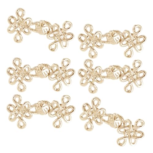 Chinesischer Knoten-Taillenspanner aus Metall, dekoratives Zubehör, beschichtet, nicht genäht, abnehmbar, für Damen und Mädchen, 3/6 Sets Chinesischer Knoten-Taillenspanner aus Metall, dekoratives Zubehör, beschichtet, nicht genäht, abnehmbar, für Damen und Mädchen, 3/6 Sets von Fcnjsao