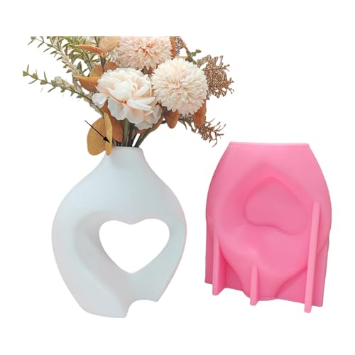 Einzigartige Silikonformen zum Basteln, Vasenformen, hohle Herzform, Blumentopfform, Epoxidharz, Stifthalter, Formen Einzigartige Silikonformen zum Basteln, Vasenformen, hohle Herzform, Blumentopfform, Epoxidharz, Stifthalter, Formen von Fcnjsao