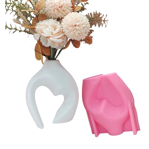 Einzigartige Silikonformen zum Basteln, Vasenformen, hohle Herzform, Blumentopfform, Epoxidharz, Stifthalter, Formen von Fcnjsao