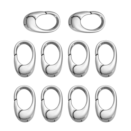 Eleganter Perlenverstärkerverschluss Mit Edelstahl Öffnen Zirkonia Verschluss Für Perlenketten Und Armbänder 10 Pack von Fcnjsao