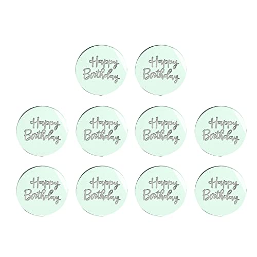 Fcnjsao 10 Stück Acryl-Kuchenaufsätze "Happy Birthday" dekorative Ornamente Dekoration Hochzeit Urlaub Zubehör von Fcnjsao