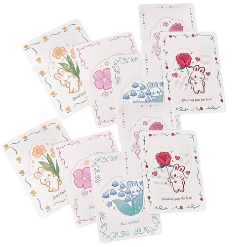 Fcnjsao 10pcs Cartoon Blumenhasen Kleine Nachrichtenkarten Für Geburtstage Vielen Dank Und Alltägliche Nachrichten Urlaubsgeschenkkarten von Fcnjsao