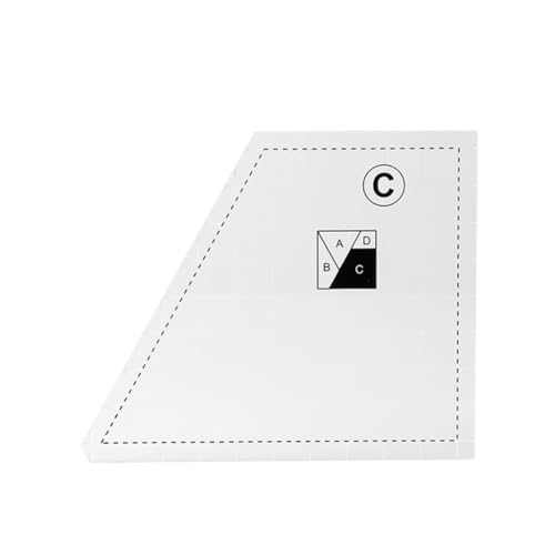 Fcnjsao 3/4/5 Stück transparentes Acryl-Lineal zum Schneiden von Stoffen, Messen, Nähen, Patchwork-Lineal zum Quilten, Sticken, Basteln von Fcnjsao