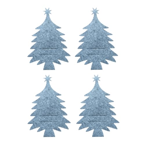 Fcnjsao 4 Stück Geschirrhalter Weihnachtsbaum Gabel Geschirrhalter Abendessen Tischdekoration Zuhause Küche Party Supplies von Fcnjsao