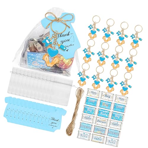 Fcnjsao 6/20pcs Baby Füße Anhänger Keychain Set Partyzubehör Beinhaltet Kordebeutel Hanging Label Für Babypartys Hochzeit von Fcnjsao